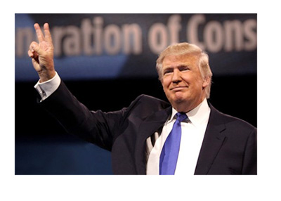 Donald Trump official website photo - Victory sign