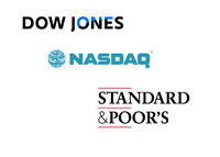 Dow Jones Industrial, Nasdaq and Standard & Poor - Logos