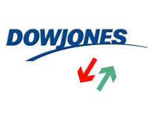 dow jones industrial - building sign - ticker