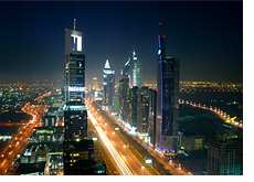 -- City of Dubai at night --