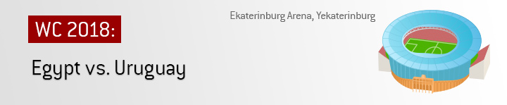 Egypt play Uruguay in the first round of group matches at the 2018 World Cup in Russia. The game is taking place at the Ekaterinburg Arena in Yekaterinburg. Stadium illustration and game preview.