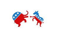 Elections Fight - Elephant vs. Donkey - Illustration