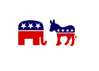 Republican Elephant vs. Democratic Donkey