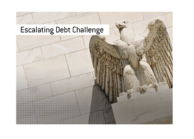 The United States of America escalating debt challenge.