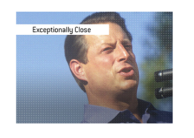 The 2000 US Elections were exceptionally close.  In photo:  Al Gore.