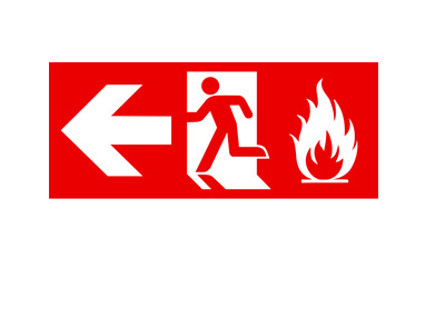 Exit sign - Red colour