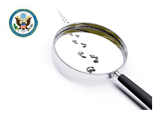 -- feds investigation - sec - magnifying mirror - following footsteps --