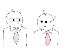 Businessmen feeling the economy - Illustration