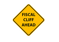 Fiscal Cliff Ahead - Traffic Hazard Sign