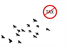 Flocking to No Tax zones - Illustration