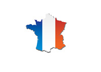 France - Country outline and flag - Illustration