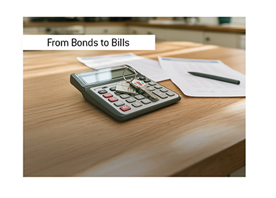 House keys, a calculator and a mortgage quote on a kitchen table.