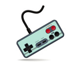 Old School Video Game Console Controller - Illustration