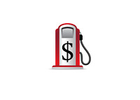 Gas pump with a dollar sign - Illustration