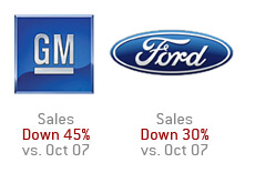 company logos gm - general motors and ford