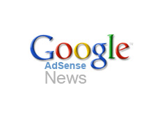 logo google adsense - with word news attached to it