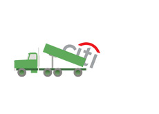 -- Government truck unloading Citygroup logo --