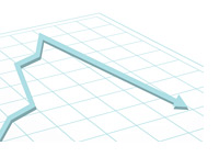 Graph going up and then down - Illustration