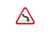 Hazard Sign - Arrow Down - Illustration