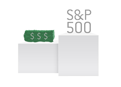 Hedge fund vs. S&P 500 - Cartoon.