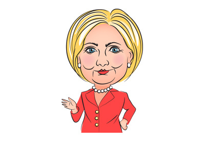 Hillary Clinton - Presidential candidate - Year 2016 - Wearing a red blazer