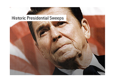 Historic Presidential Election Landslides. In photo: Ronald Reagan.