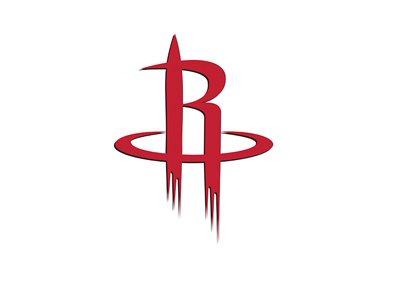 Houston Rockets logo - Red colour - Isolated on white - The year is 2017.