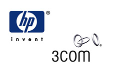 -- company logos - hewlett packard and 3com --