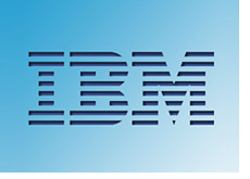 ibm company logo - blue background