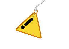 -- Warning sign bell - drawing --