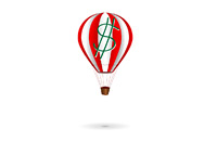 Air balloon with a dollar sign taking off - Illustration - Inflation