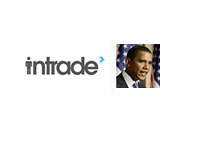 Intrade logo and a picture of Obama