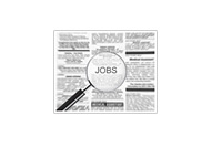 Jobs, Newspaper Classifieds - Illustration