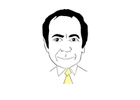 John Paulson - Yellow Tie - Illustration