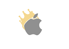 -- Apple logo with the crown - illustration - King Apple --