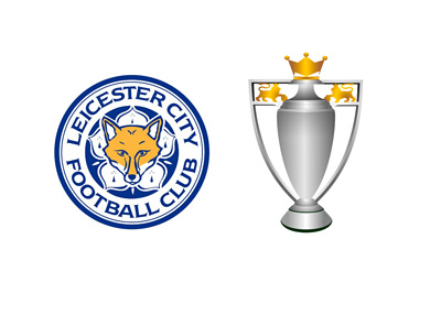 Leicester City FC - Barclays English Premier League champions - 2015/16 season - Logo and trophy