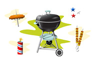 Memorial Day BBQ - Illustration