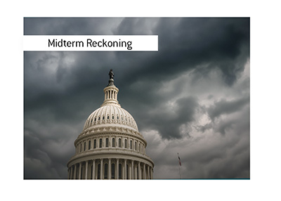 U.S. Capitol building under dark overcast sky symbolizing historic midterm election losses.