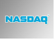 nasdaq logo - red background  - stock exchange