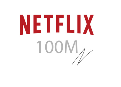 Netflix is approaching 100 million subscribers mark.  Illustration / concept.