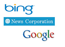 -- company logos - bing - news corporation - google --