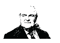 Newt Gingrich - Graphic Pen Sketch