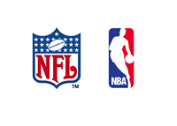 National Football League (NFL) and National Basketball League (NBA) logos