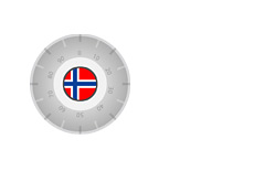 -- Safe knob with the Norway flag --