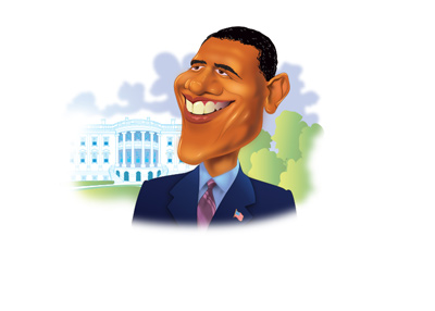 Barack Obama Illustration - Looking back at the White House days.