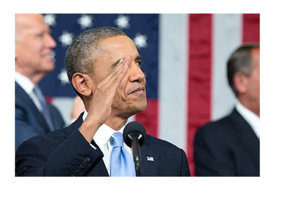 President Obama saying his goodbyes with a salute