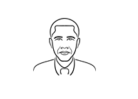 Barack Obama - Line Drawing