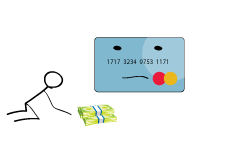 Paying the Credit Card Bill - Illustration