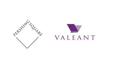 Pershing Square Capital logo next to Valeant - Corporate logos