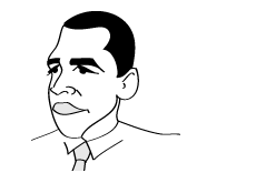 -- Illustration of president Obama --